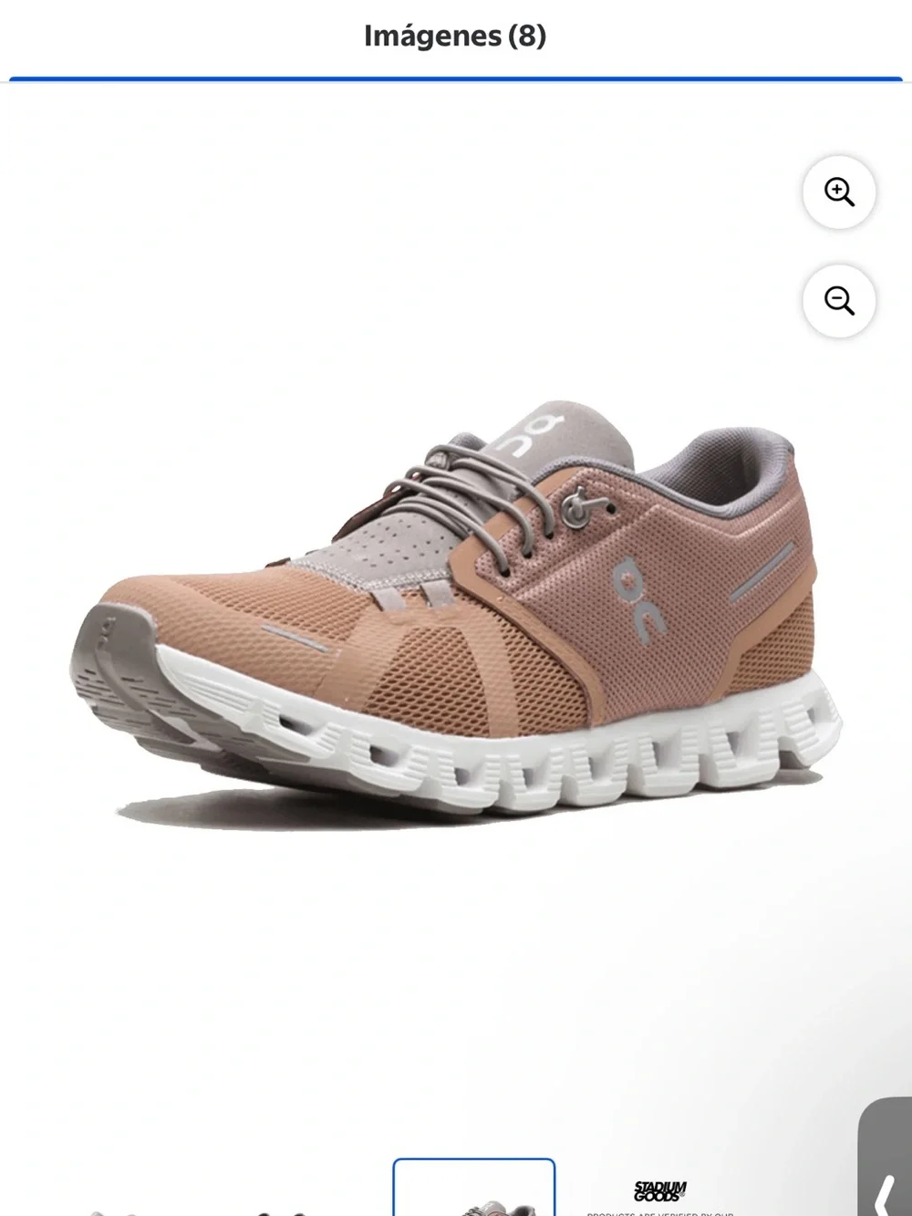 On Running Men's Cloud Sneaker in Dusty Rose and Gray - Picture 4 of 6